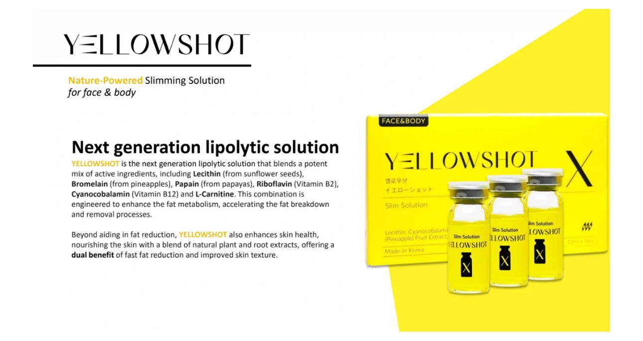 Yellow Shot - Lipolysis Solution - x5 vials (10ml)